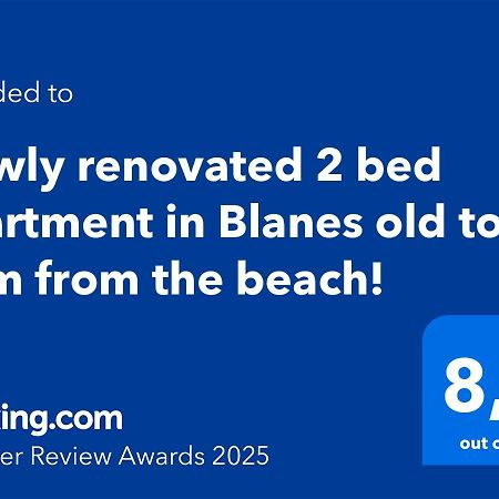 2 Bedroom Large Modern Apartment In Blanes Old Town 50M From The Beach! Buitenkant foto
